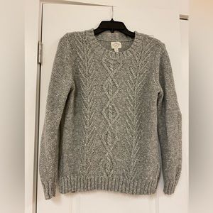 St. John’s Bay Woman’s, Size L, Gray mingled round neck sweater